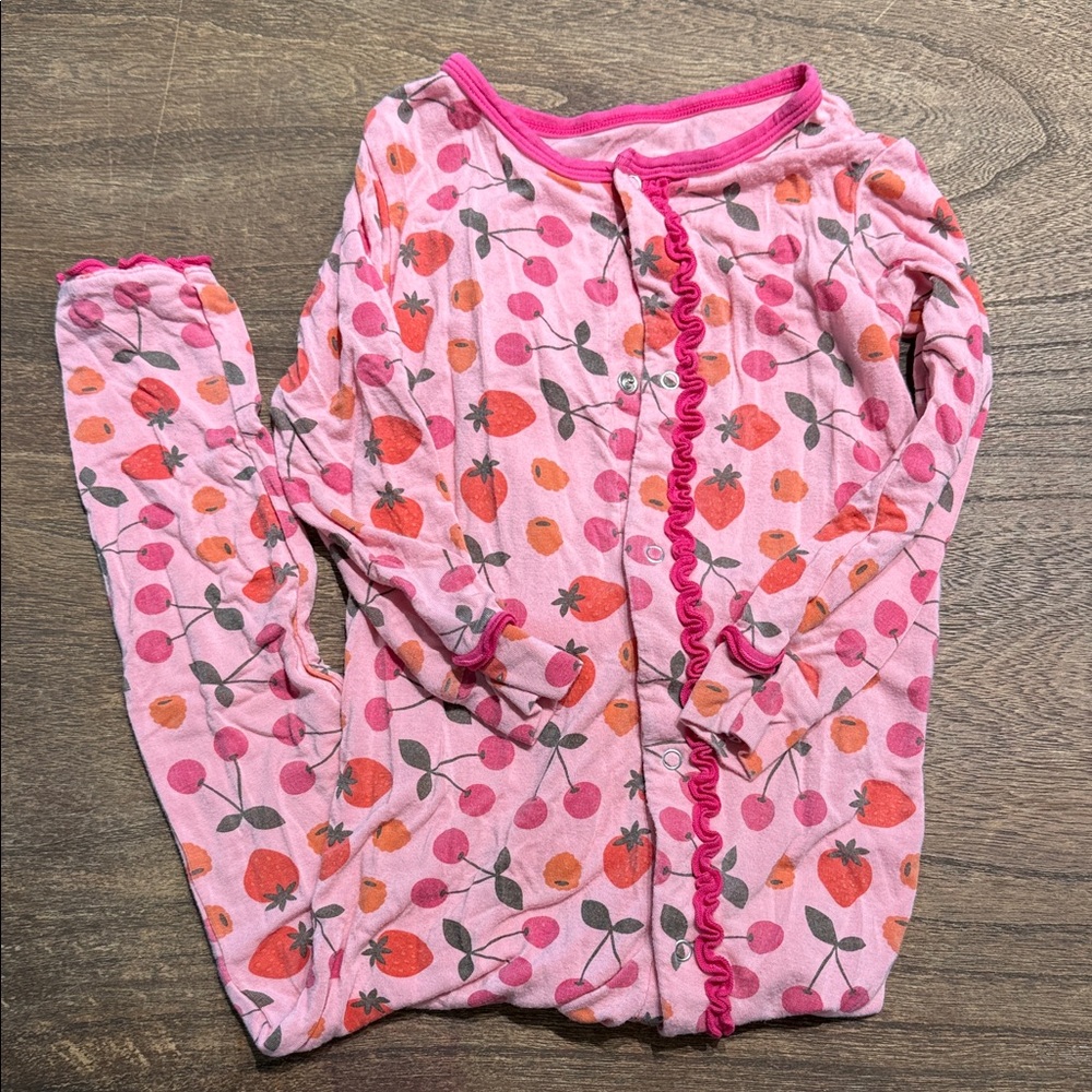 Kickee Pants Strawberry and Cherry Kids Pajama Set